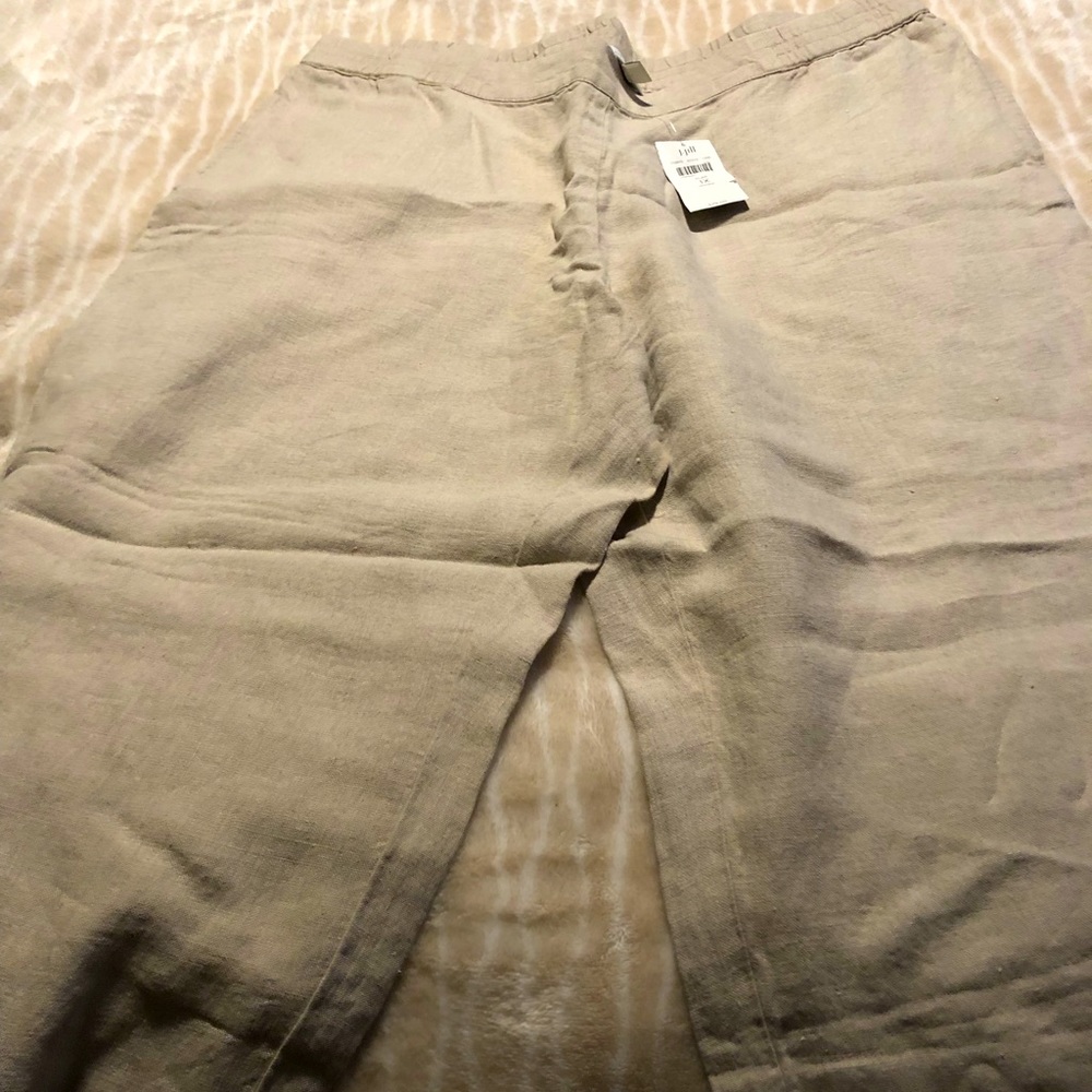 Cream color linen pants